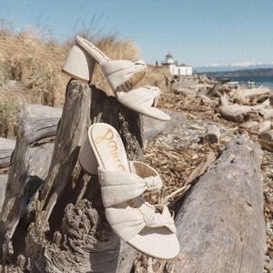 Sam Edelman Shilou Round Heel Slip-on Sandals Sz.9.5 in Natural